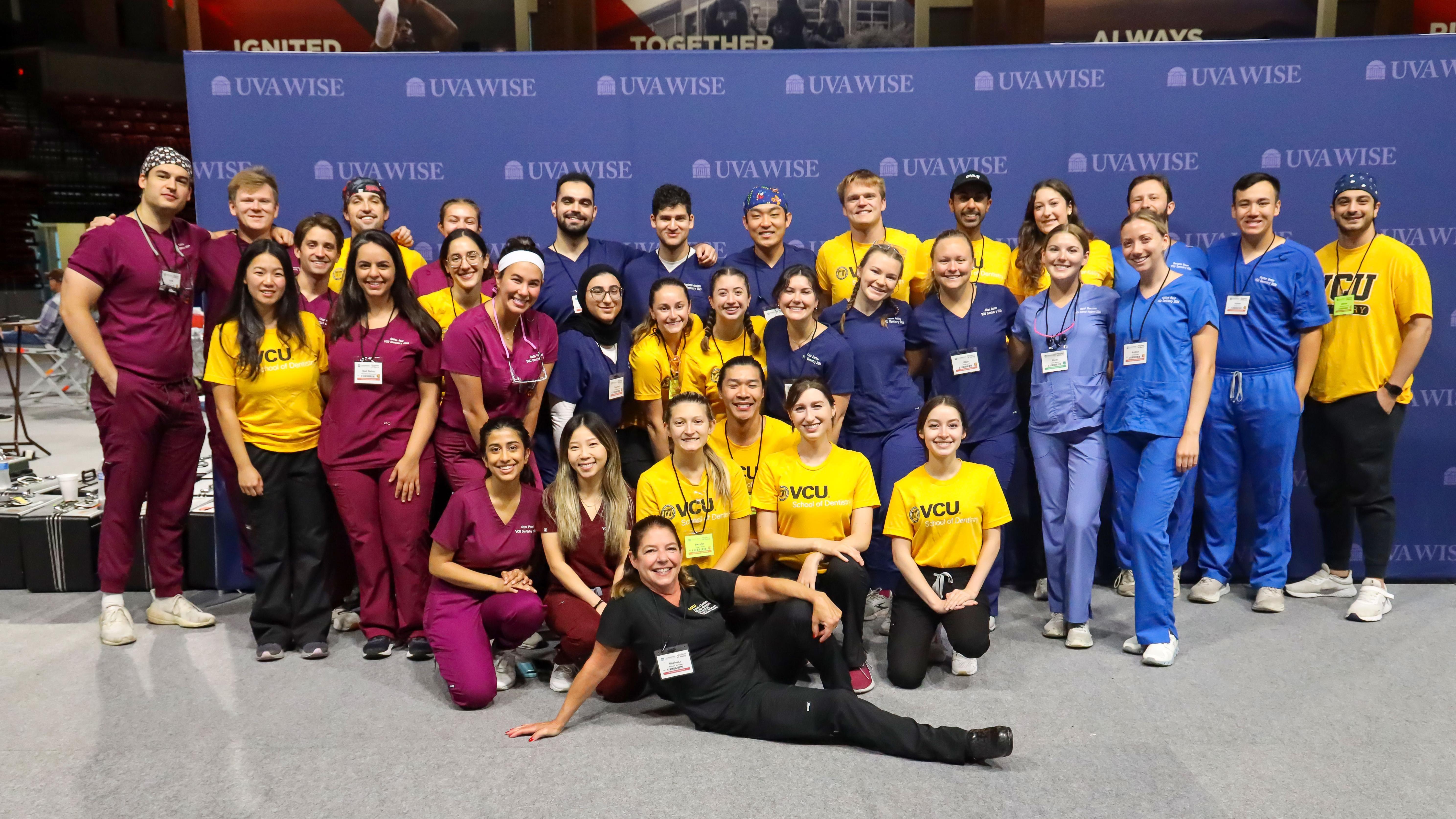 VCU School of Dentistry students play a vital role in the success of the MOM project from setting up equipment, sterilizing instruments, assisting dentists and providing free dental care.