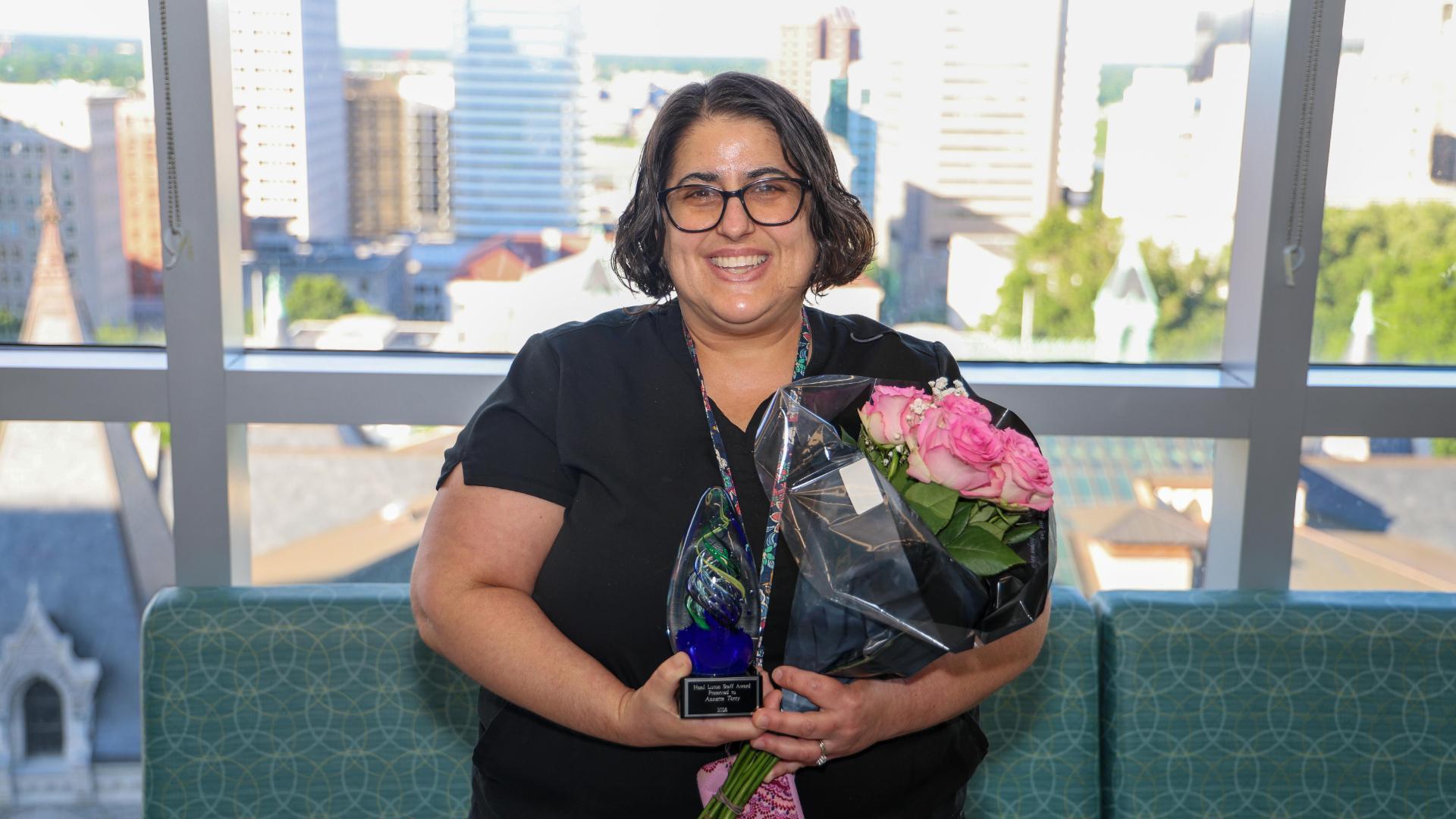 Annette Terry recognized with Hazel Luton Award for Staff Excellence