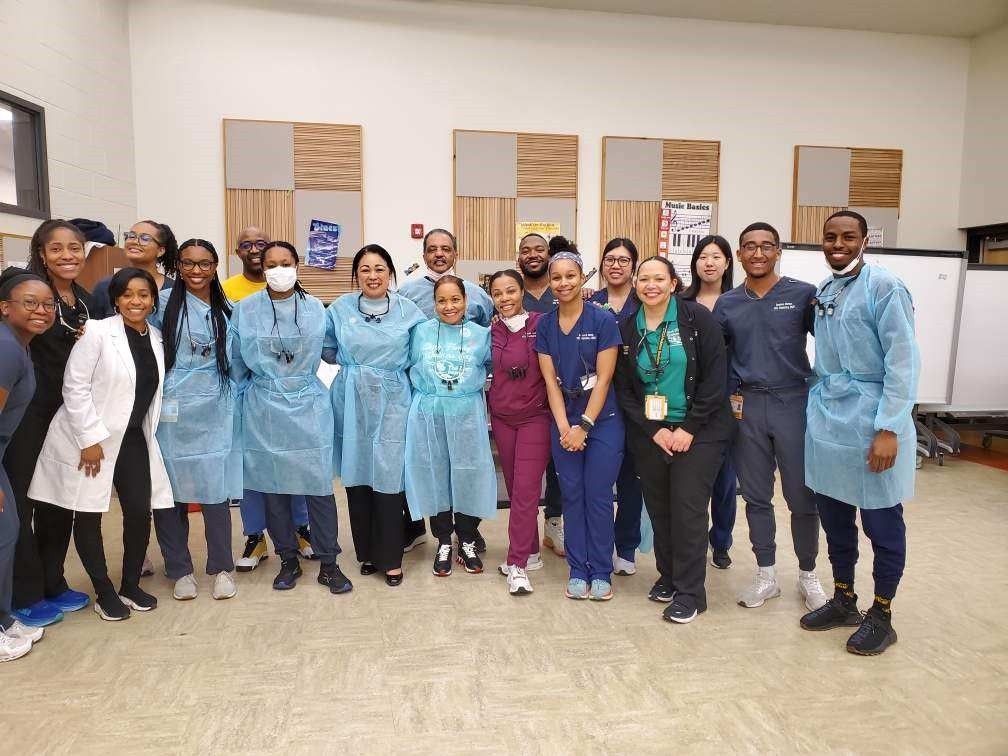 A group from VCU School of Dentistry and Dental Care partnered with Peter B. Ramsey Dental Society/Old Dominion Dental Society members to provide dental screenings at the 2024 Black Family Wellness Expo event.