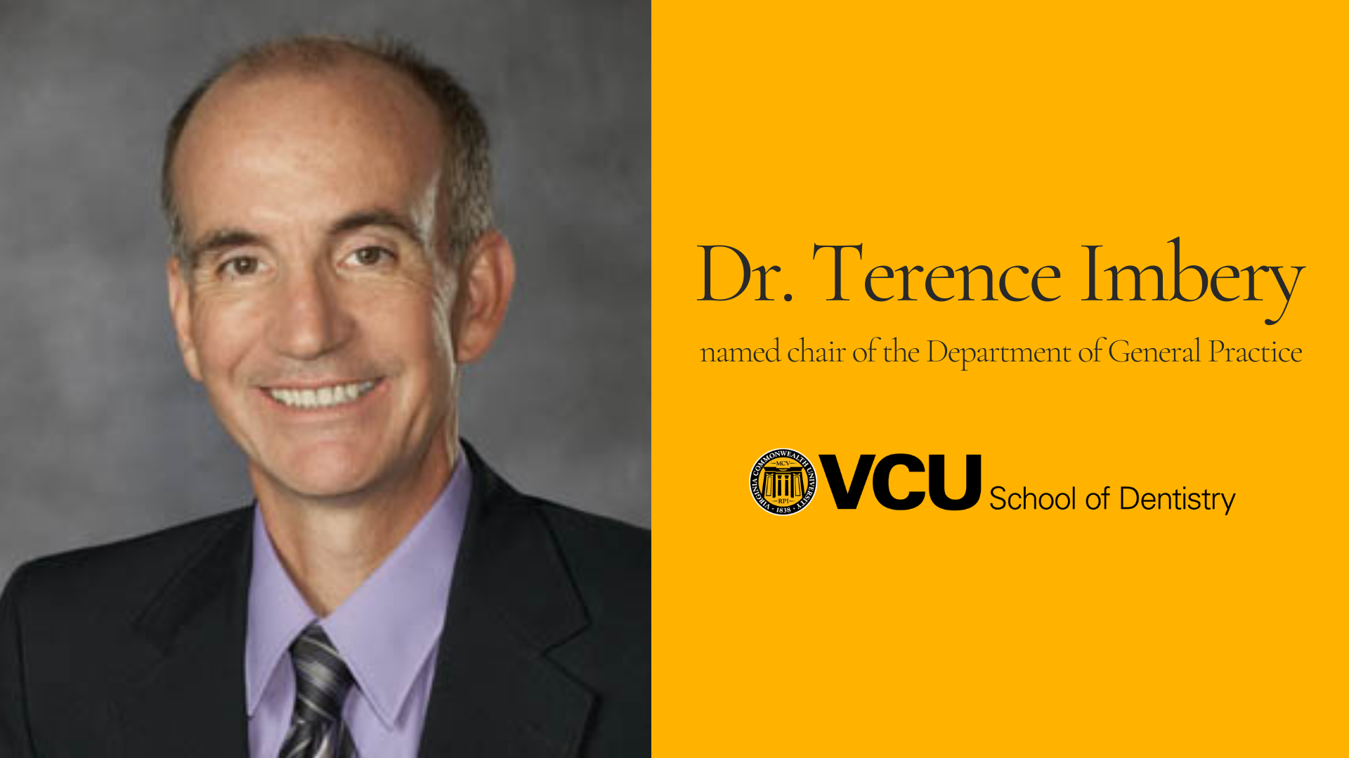 Dr. Terence Imbery named chair of Department of General Practice