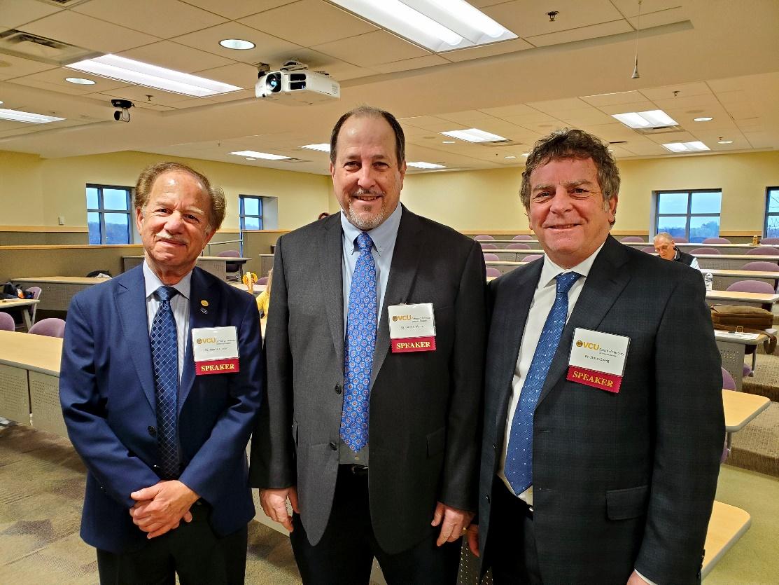 Legacy Day speakers L to R: Dr. Alan Gluskin (Pacific), Dr. Garry Myers (VCU), Dr. Stefan Zweig (USC)