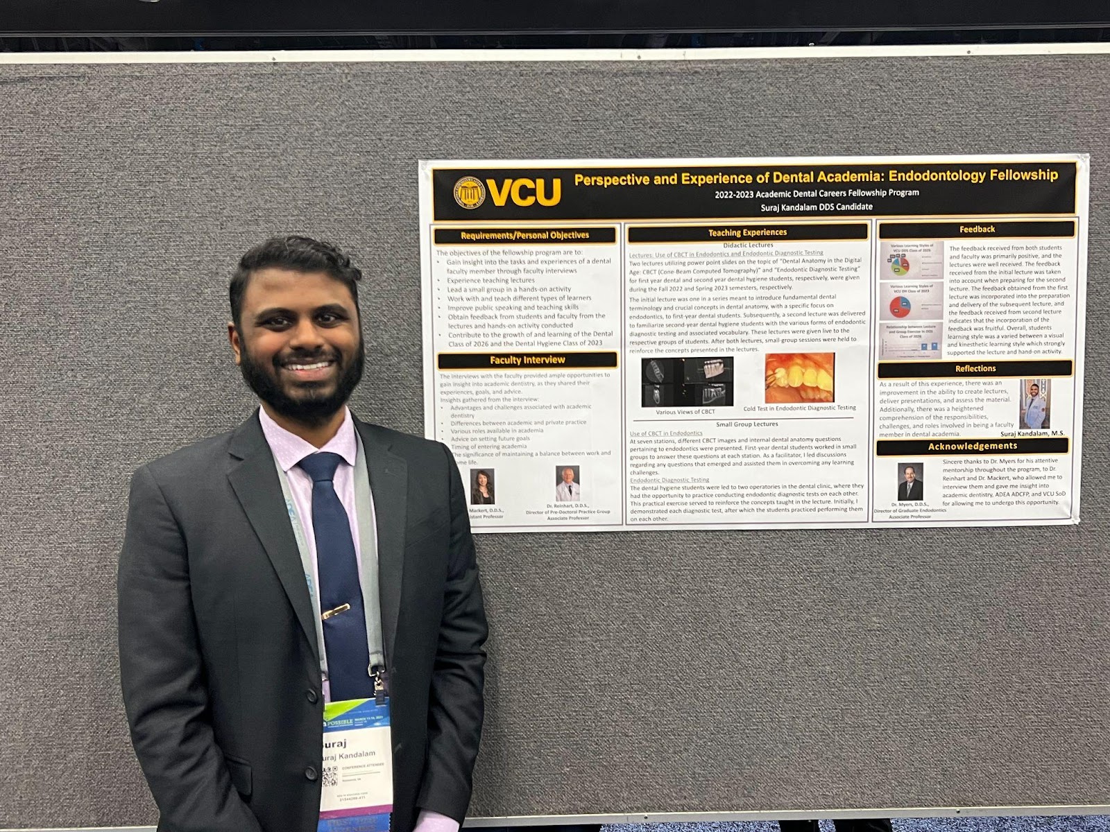 Suraj Kandalam (D2) with his poster presentation