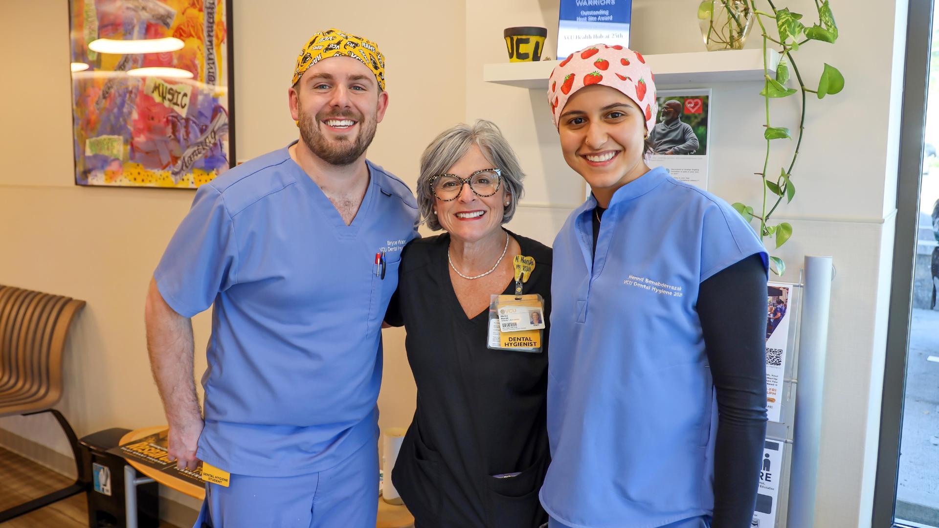 Dental Hygiene seniors join interdisciplinary team to improve community health at VCU Health Hub at 25th