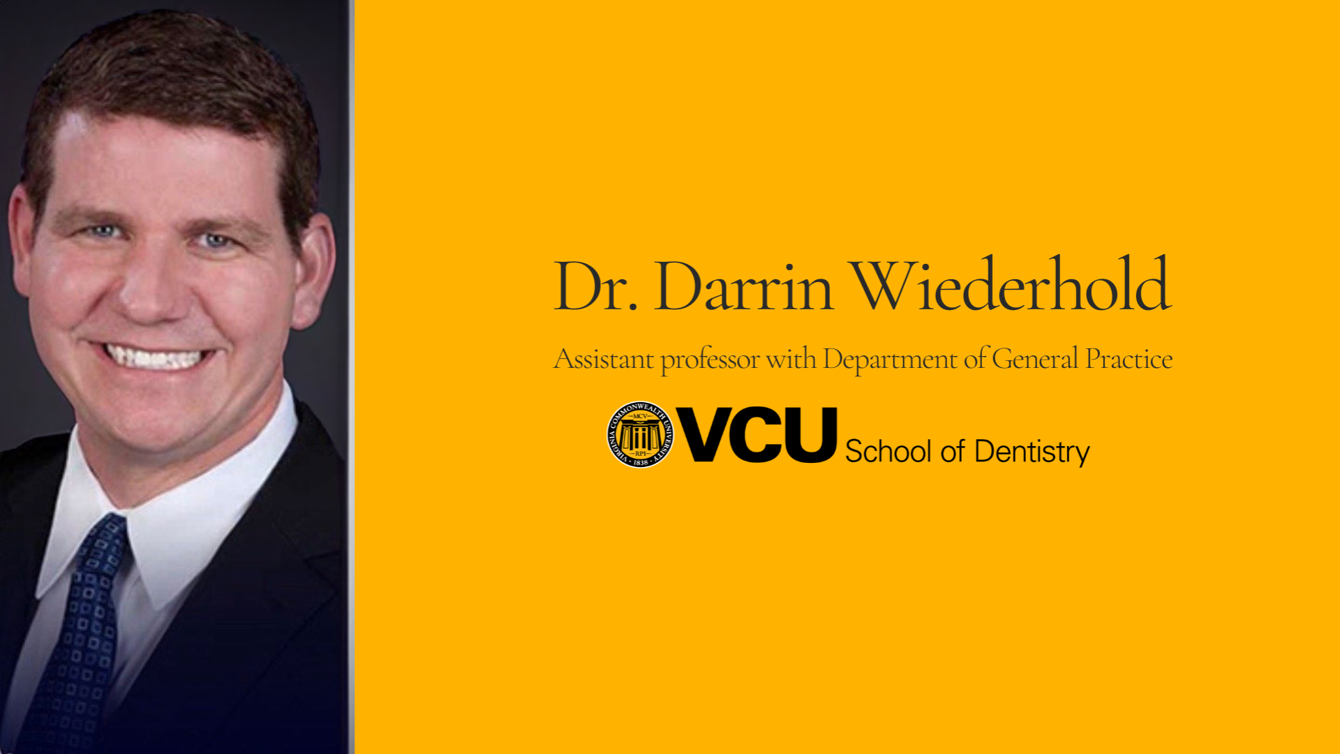 Dr. Darrin Wiederhold named assistant professor to lead operations for Roger Wood Special Care Clinic